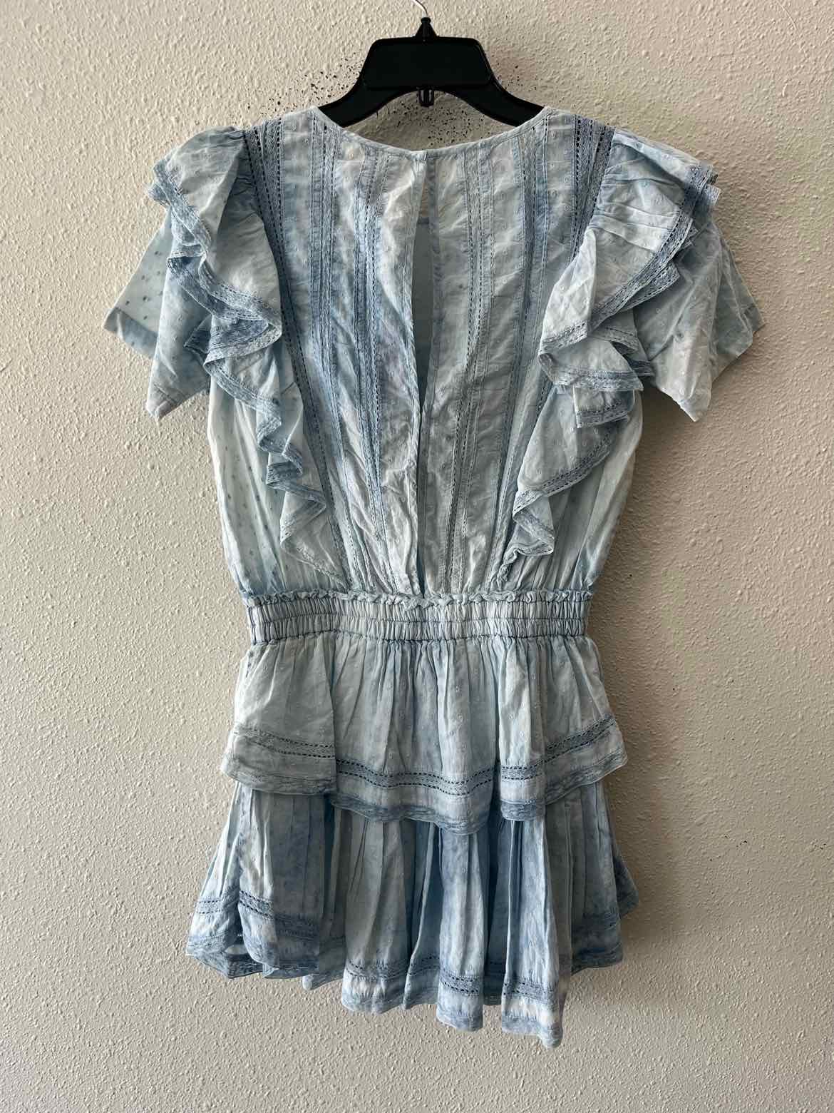 Love Shack Fancy Blue and White Size S Dress