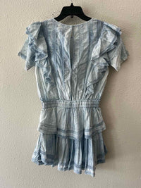 Love Shack Fancy Blue and White Size S Dress