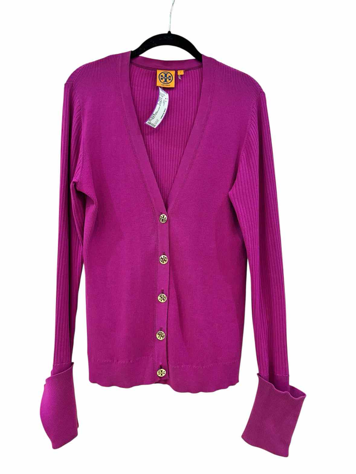 Tory Burch Purple Size L Cardigan