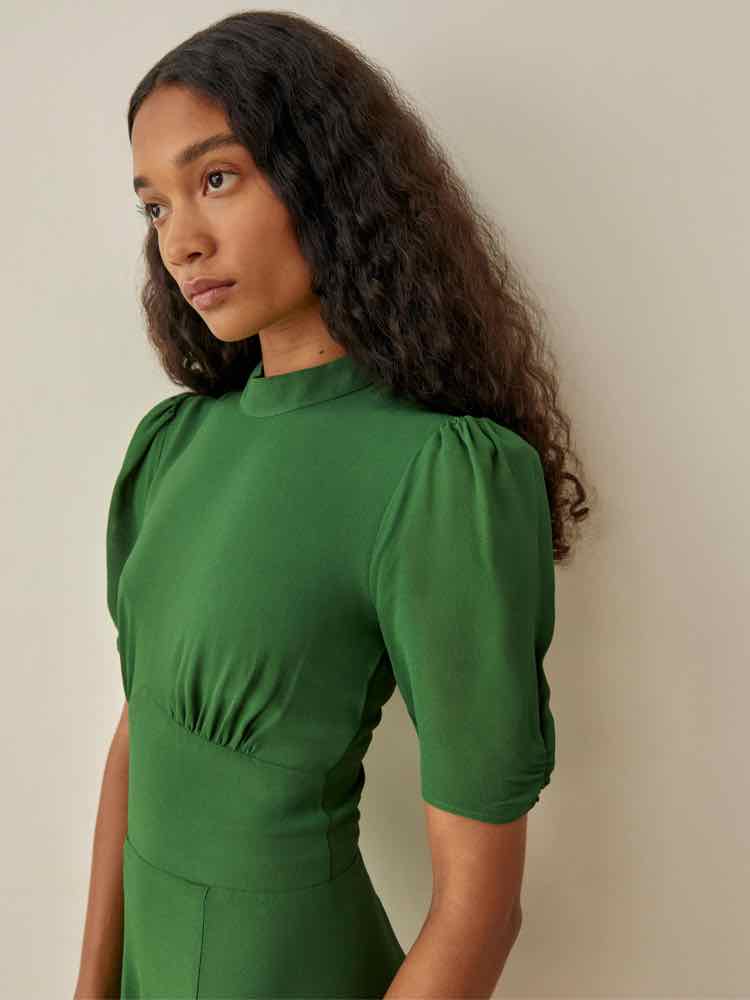 Reformation Green Size 6 Dress