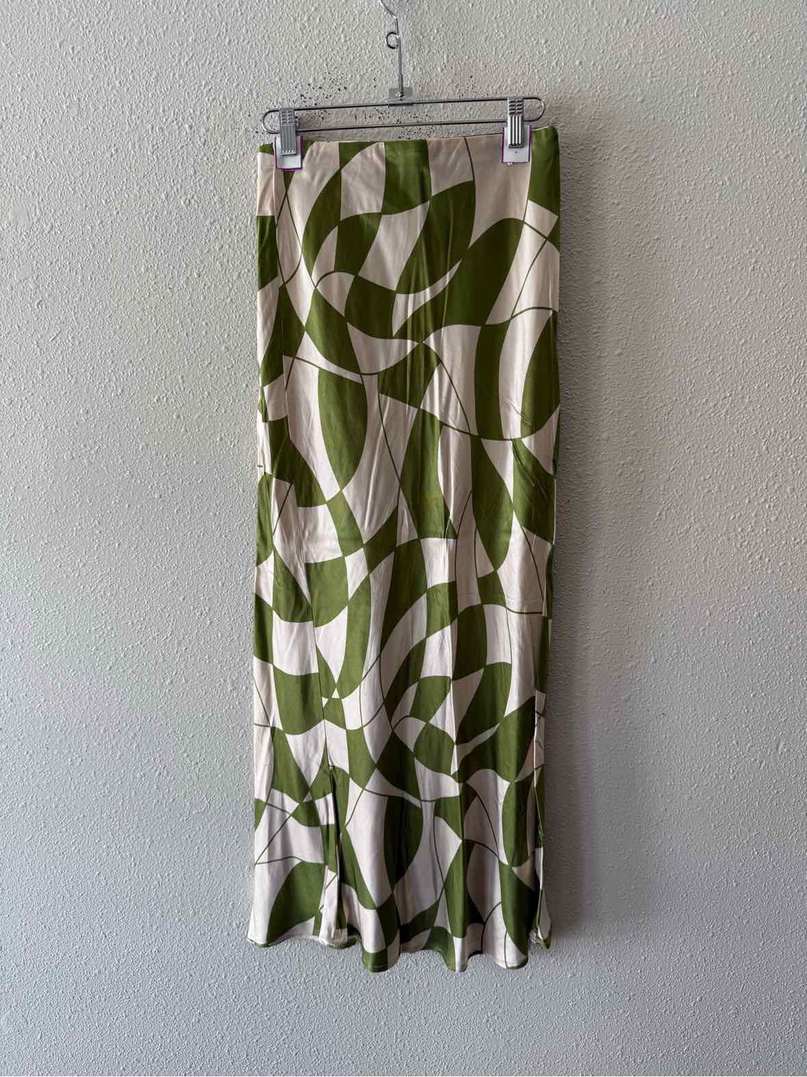 The Workshop Green and Cream Size S Skirt