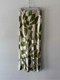 The Workshop Green and Cream Size S Skirt