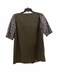 Halston Green and White Size S/P Blouse
