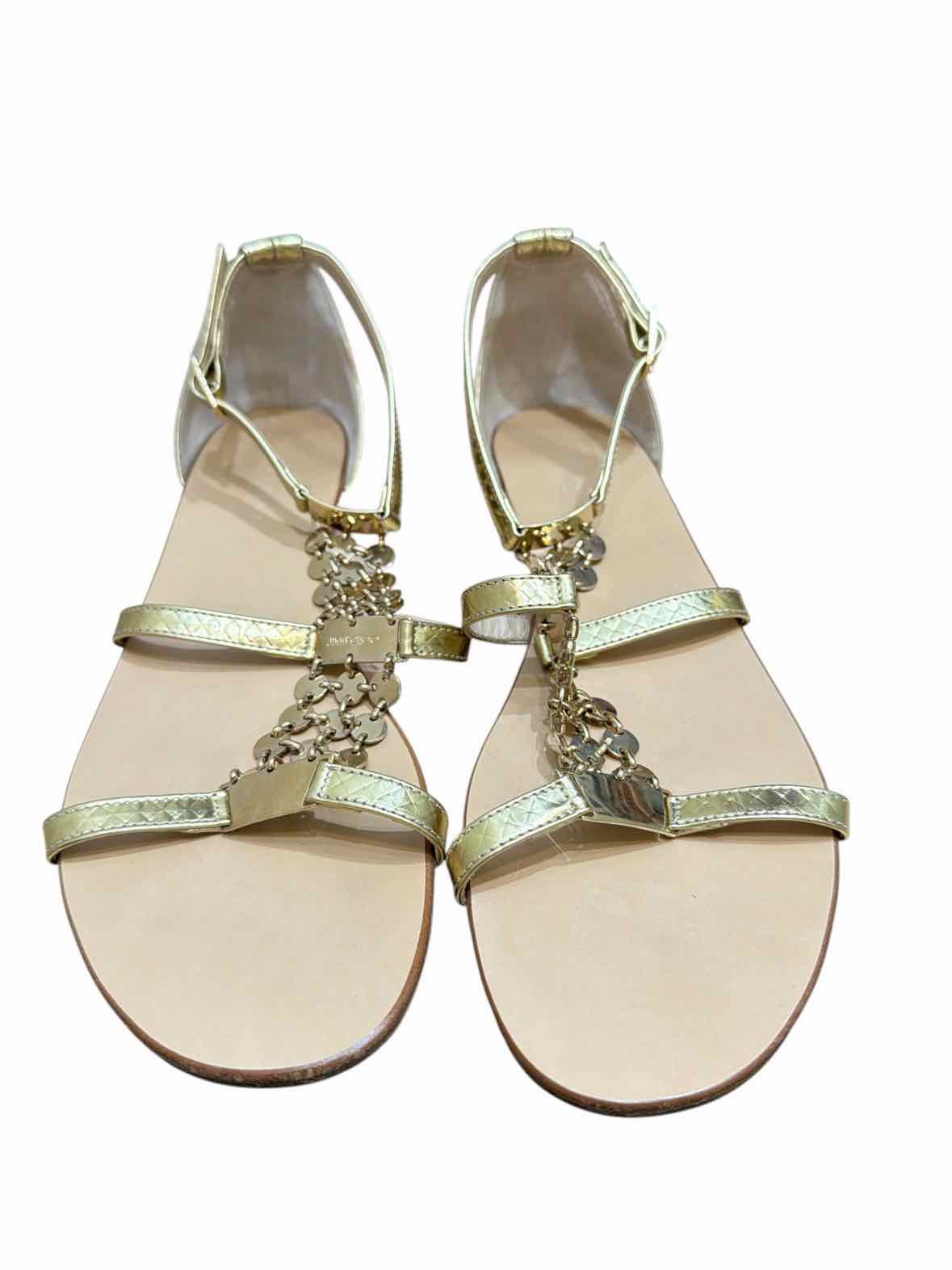 Jimmy Choo Gold and beige Size 39 1/2 Shoes