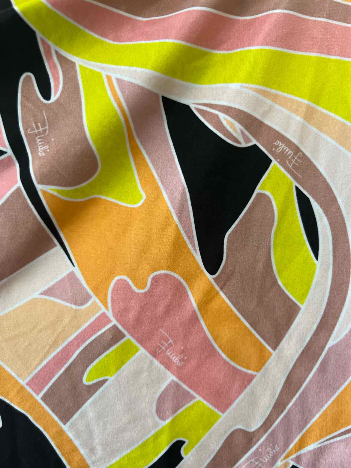 Emilio Pucci Orange Multi Size 38 Leggings