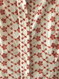 J Crew White and Red Size 6 Dress