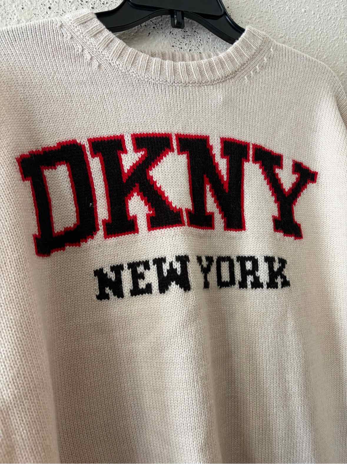 DKNY Jeans Cream Multi Size S Sweater