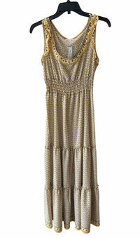 Max Studio White and Yellow Size XS Dress