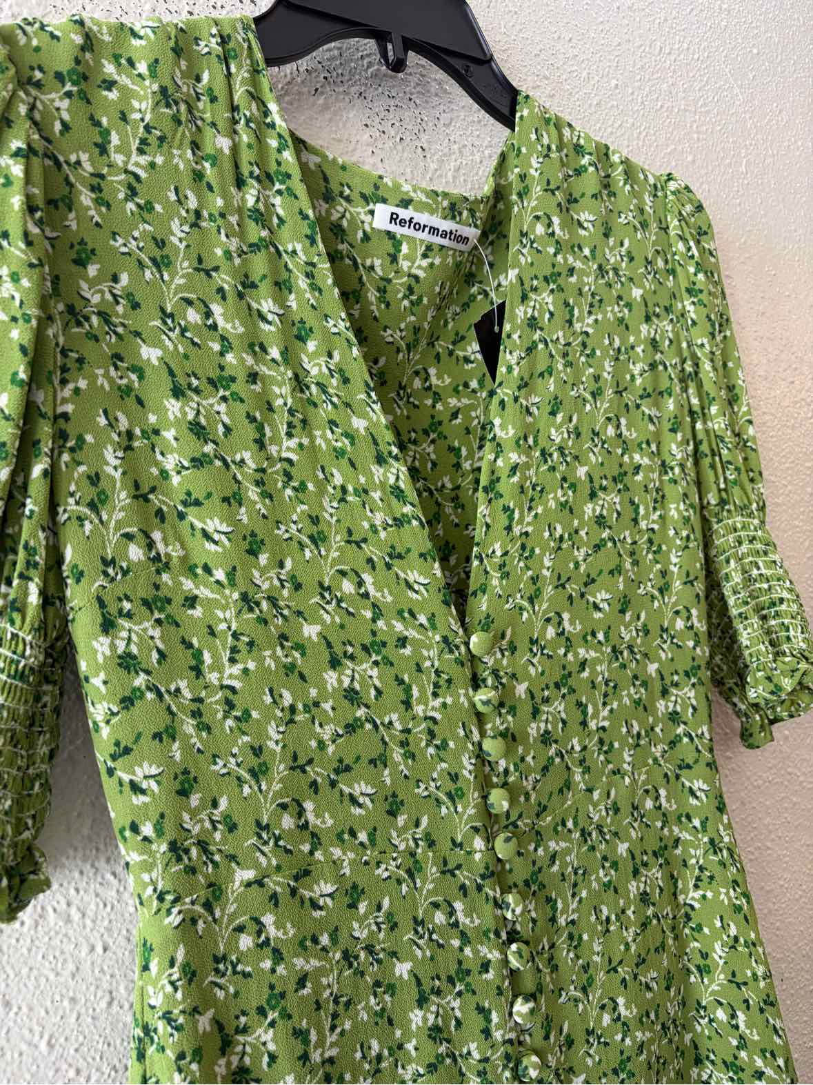 Reformation Green multi Size 8 Dress