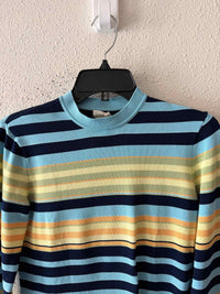 J Crew Blue Multi Size M Sweater