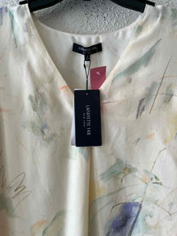 Lafayette 148 Cream Multi Size S Shirt