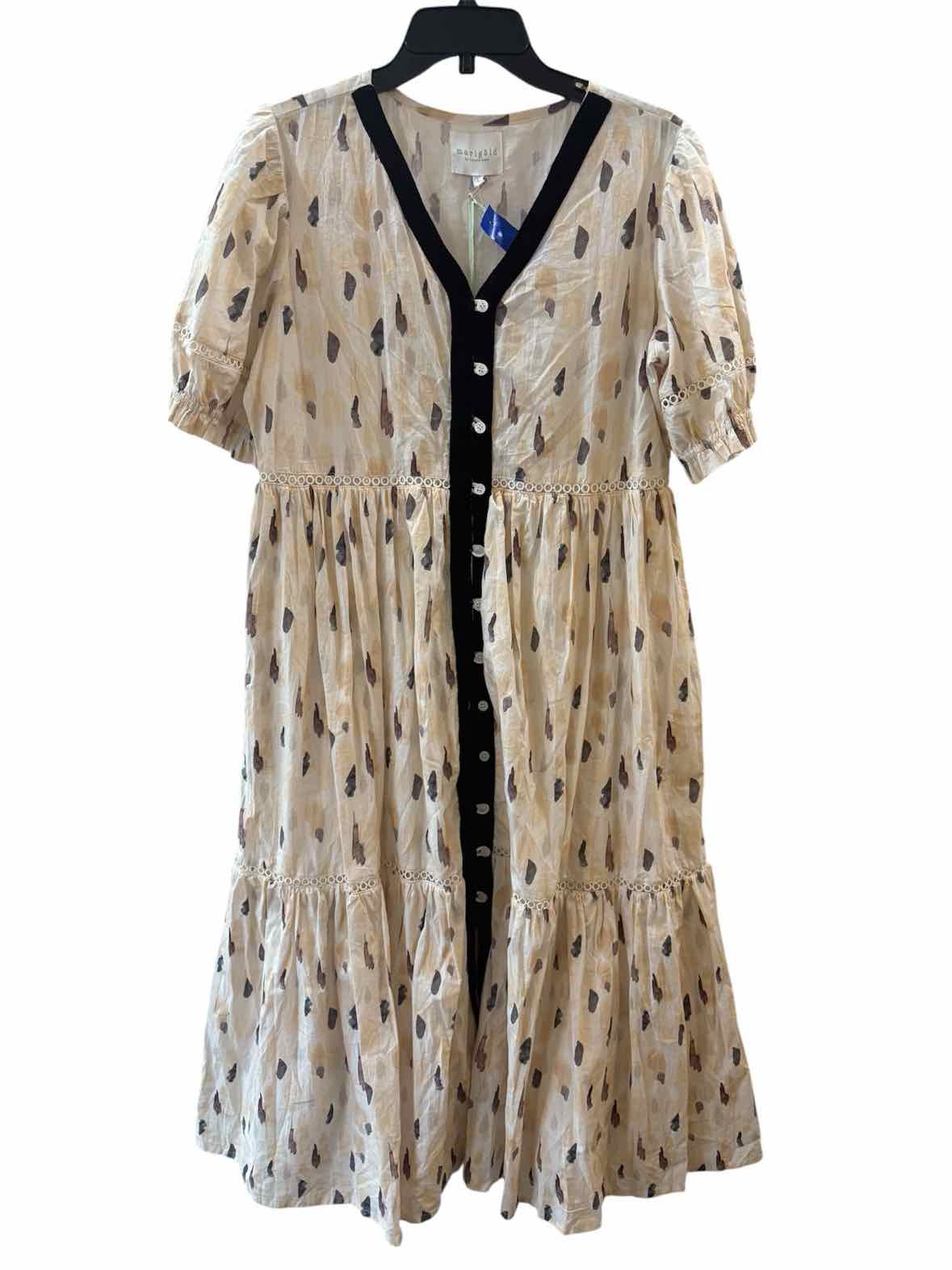 Marigold by Victoria Dunn Cream and Black Size L Dress