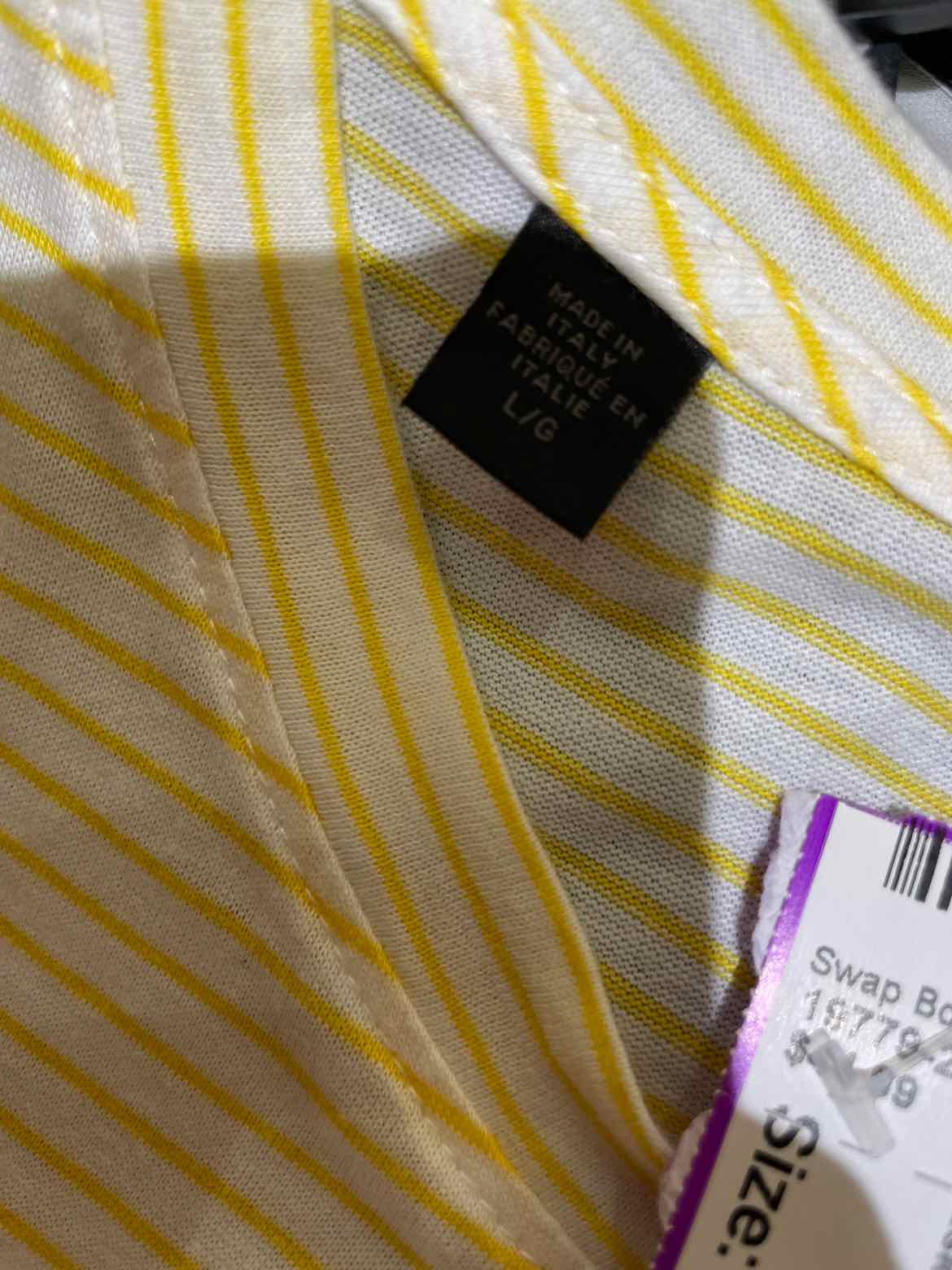 Saks Fifth Avenue Yellow and white Size L Shirt