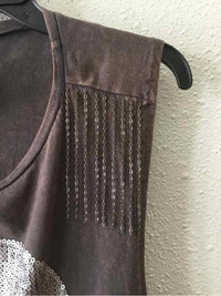 Love Culture dark brown multi Size L Tank Top