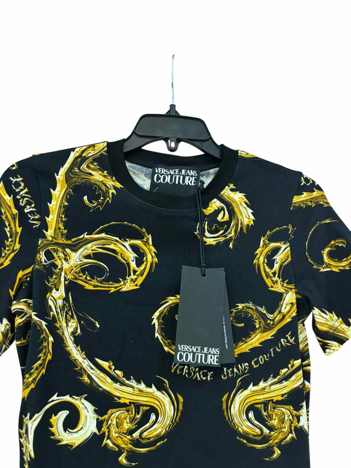 Versace Jeans Couture Gold and Black Size S Dress