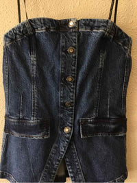 Favorite Daughter Dark Wash Size 6 Bustier
