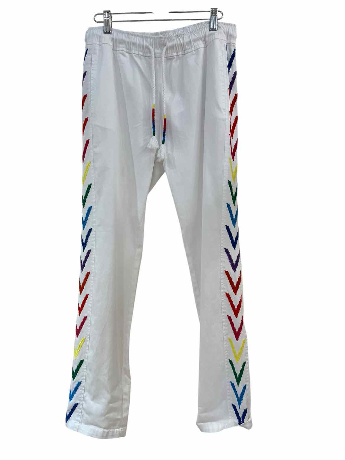 Me369 White and multi Size S Pants