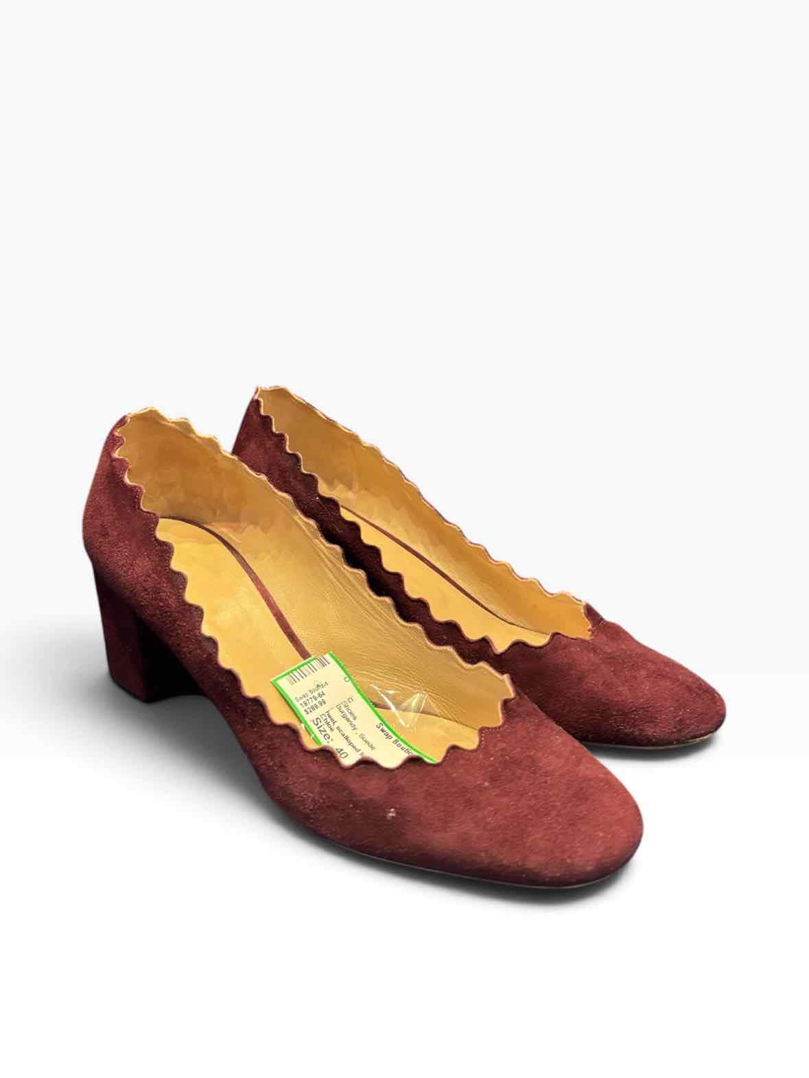 Chloe Burgandy Size 40 Shoes