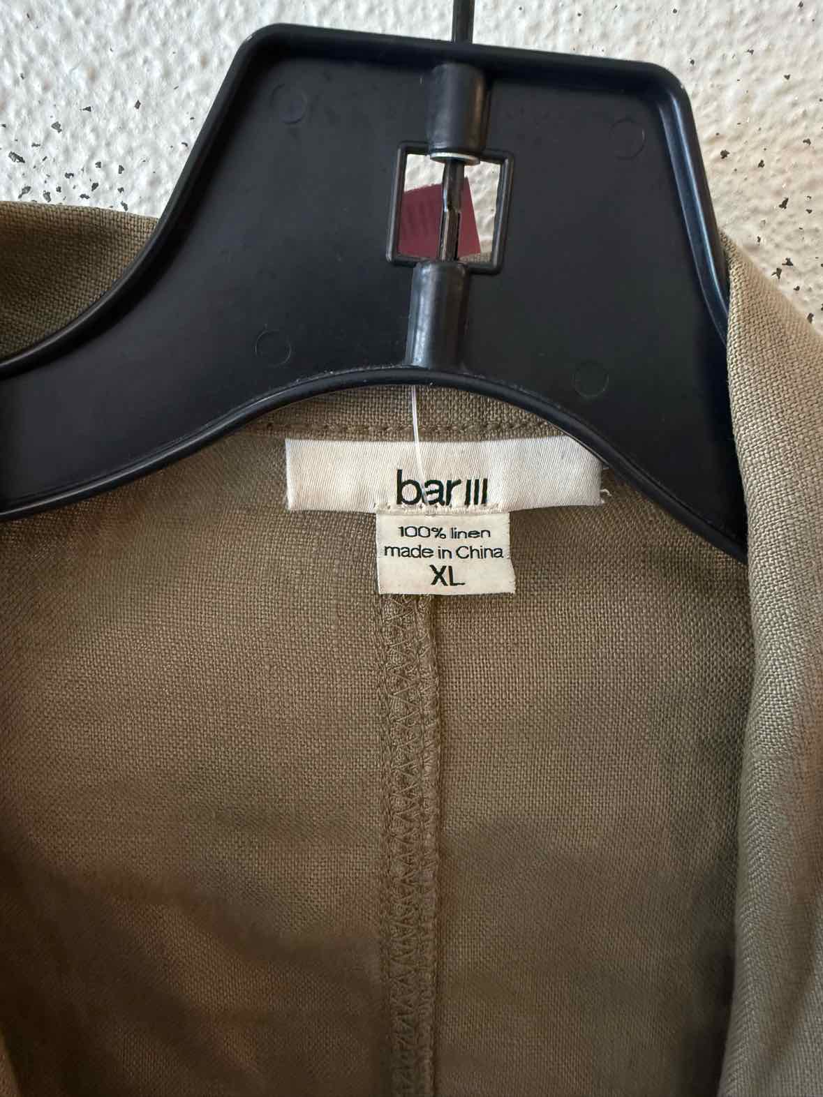 bar III Taupe Size XL Jacket
