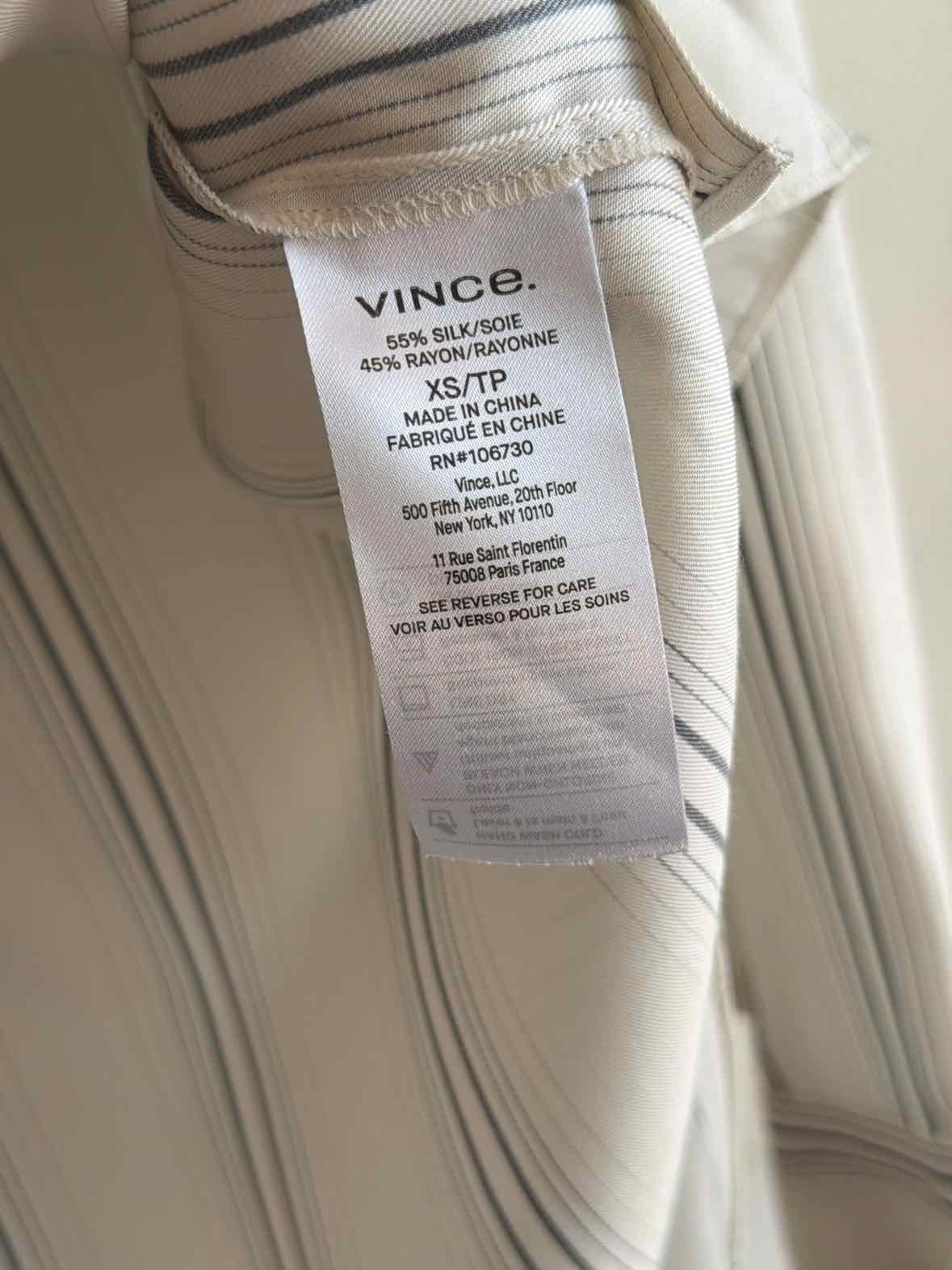 Vince White and black Size XS Shirt
