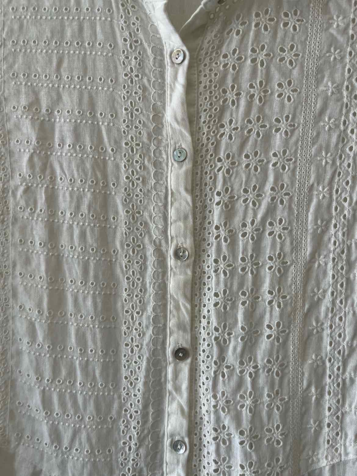 120% Lino White Size 12 Dress
