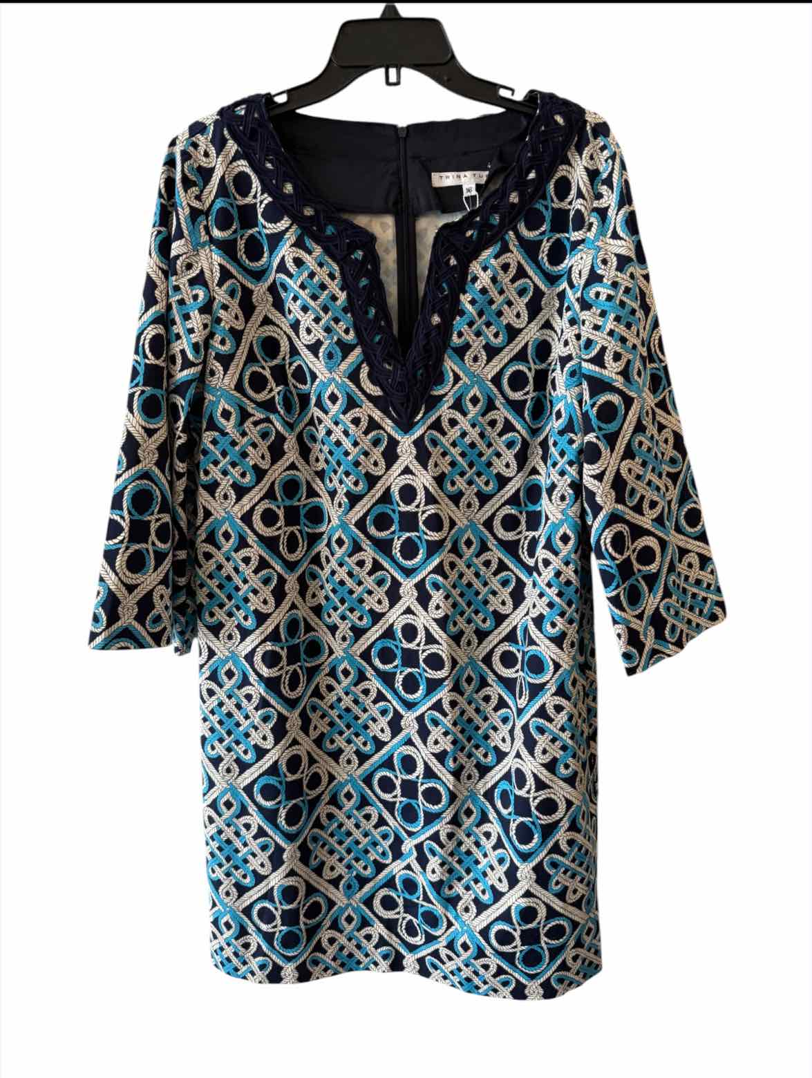 Trina Turk navy multi Size 16 Dress