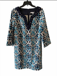 Trina Turk navy multi Size 16 Dress