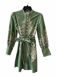 Beyond by Vera Sage Green and White Size No Label Dress