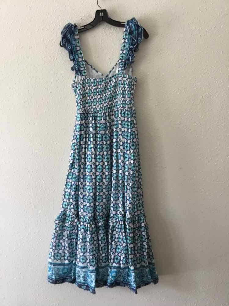 Lucky Brand White and Blue Size S Dress