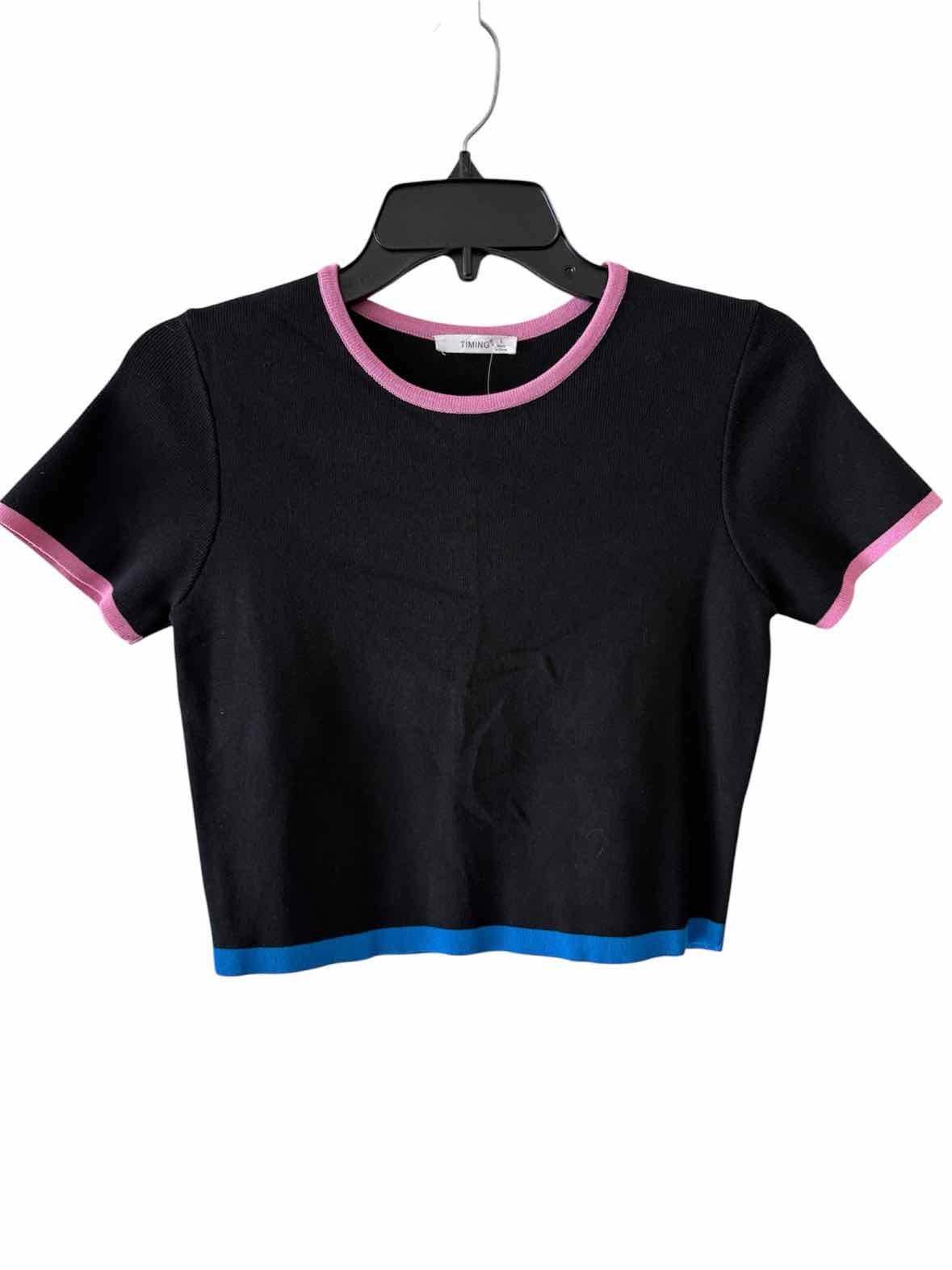 Timing Black Multi Size L Shirt