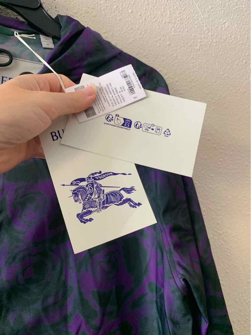Burberry Purple and Black Size M Jacket