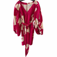 Tanya Taylor Pink and Cream Size 16 Dress