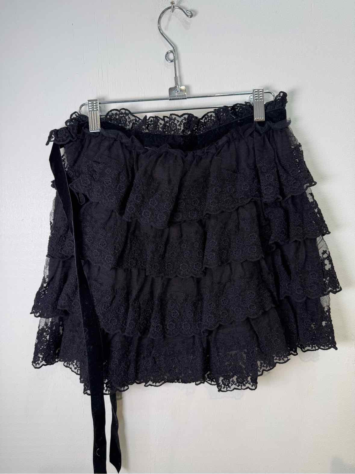 LoveShackFancy Black Size 6 Skirt