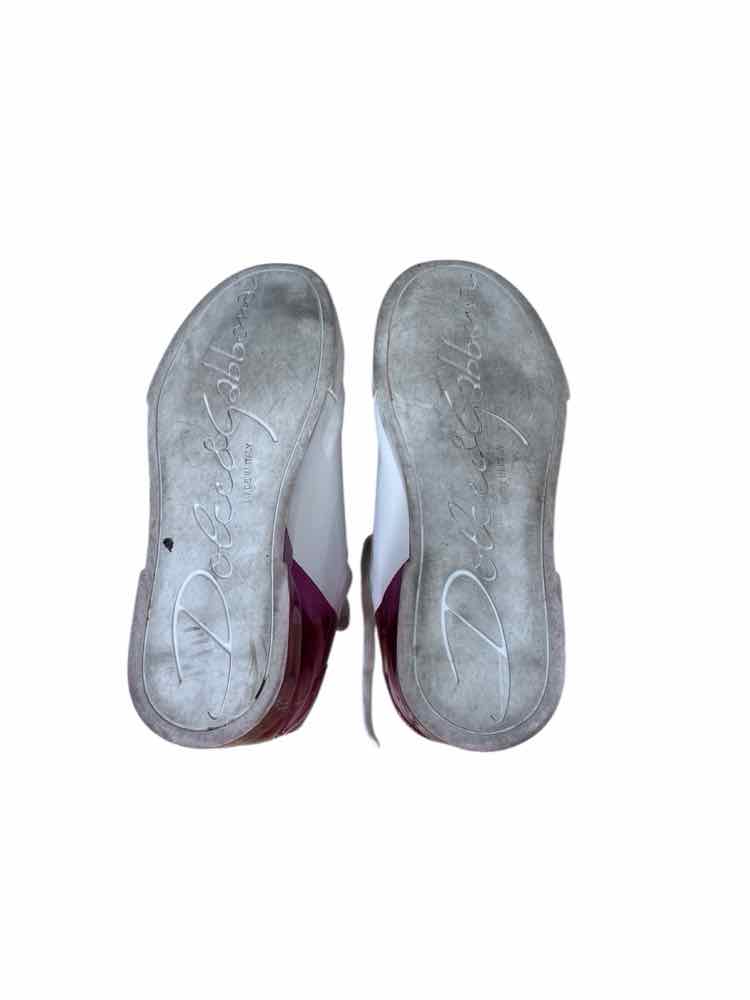 Dolce and Gabana White and Pink Size 38 1/2 Shoes