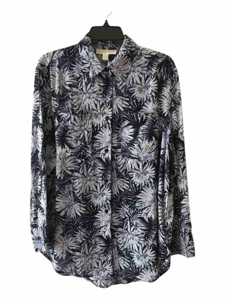 Michael Michael Kors Navy and White Size M Shirt
