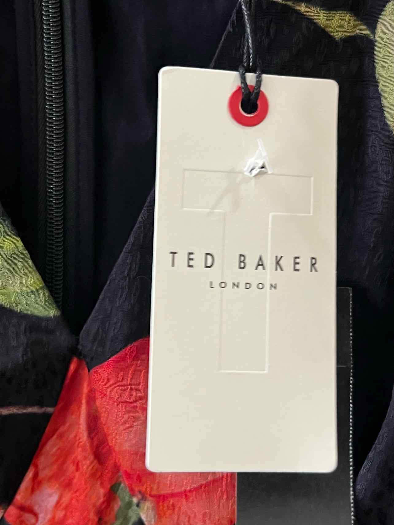 Ted Baker Black Multi Size 0 Dress