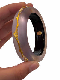 Alexis Bittar Clear and Gold Bracelet