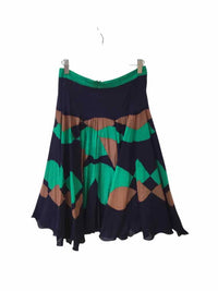 Milly Navy Blue, Green & Brown Size 2 Skirt