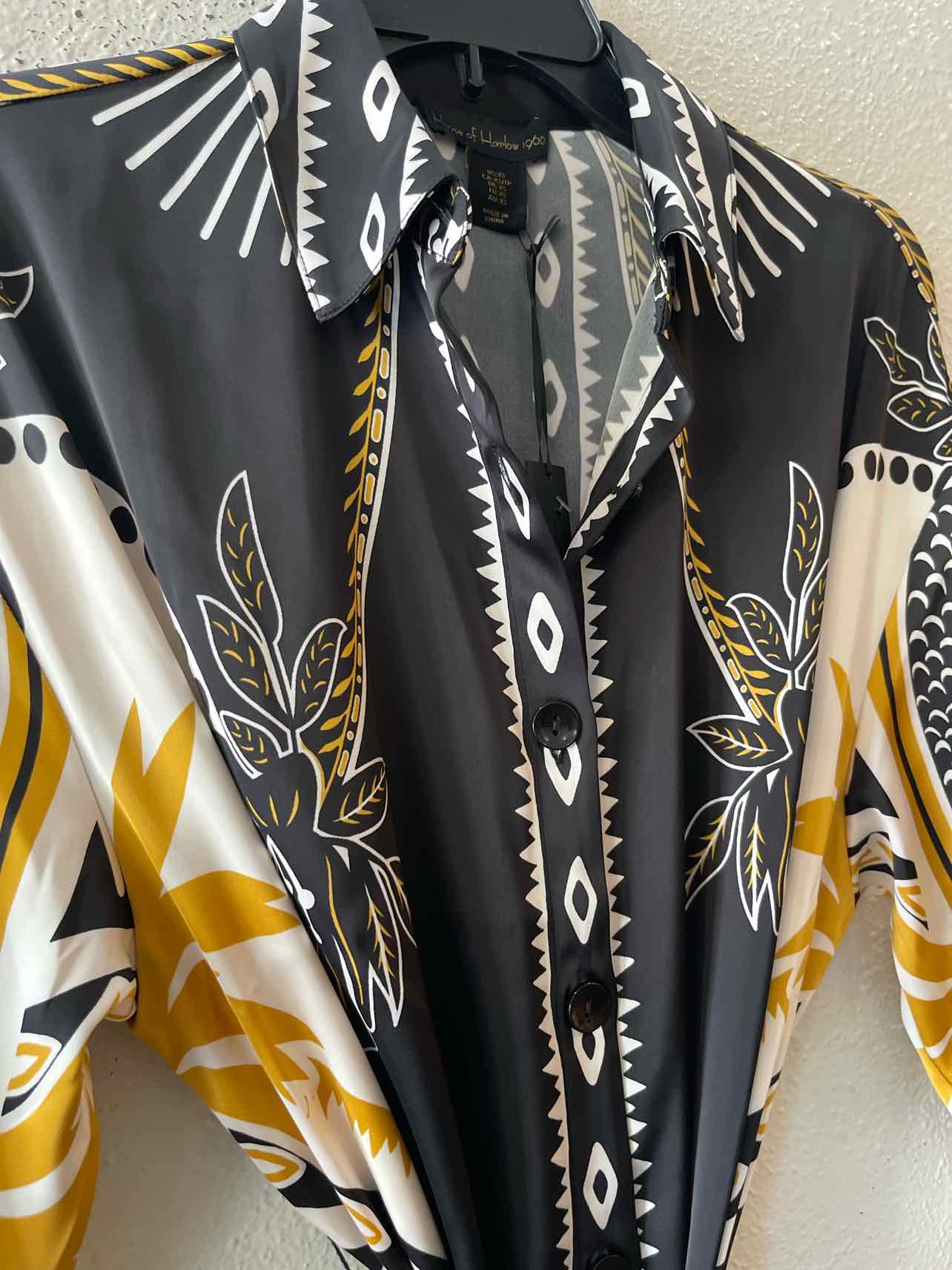 House of Harlow Cream and Black Size XS Dress