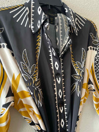 House of Harlow Cream and Black Size XS Dress