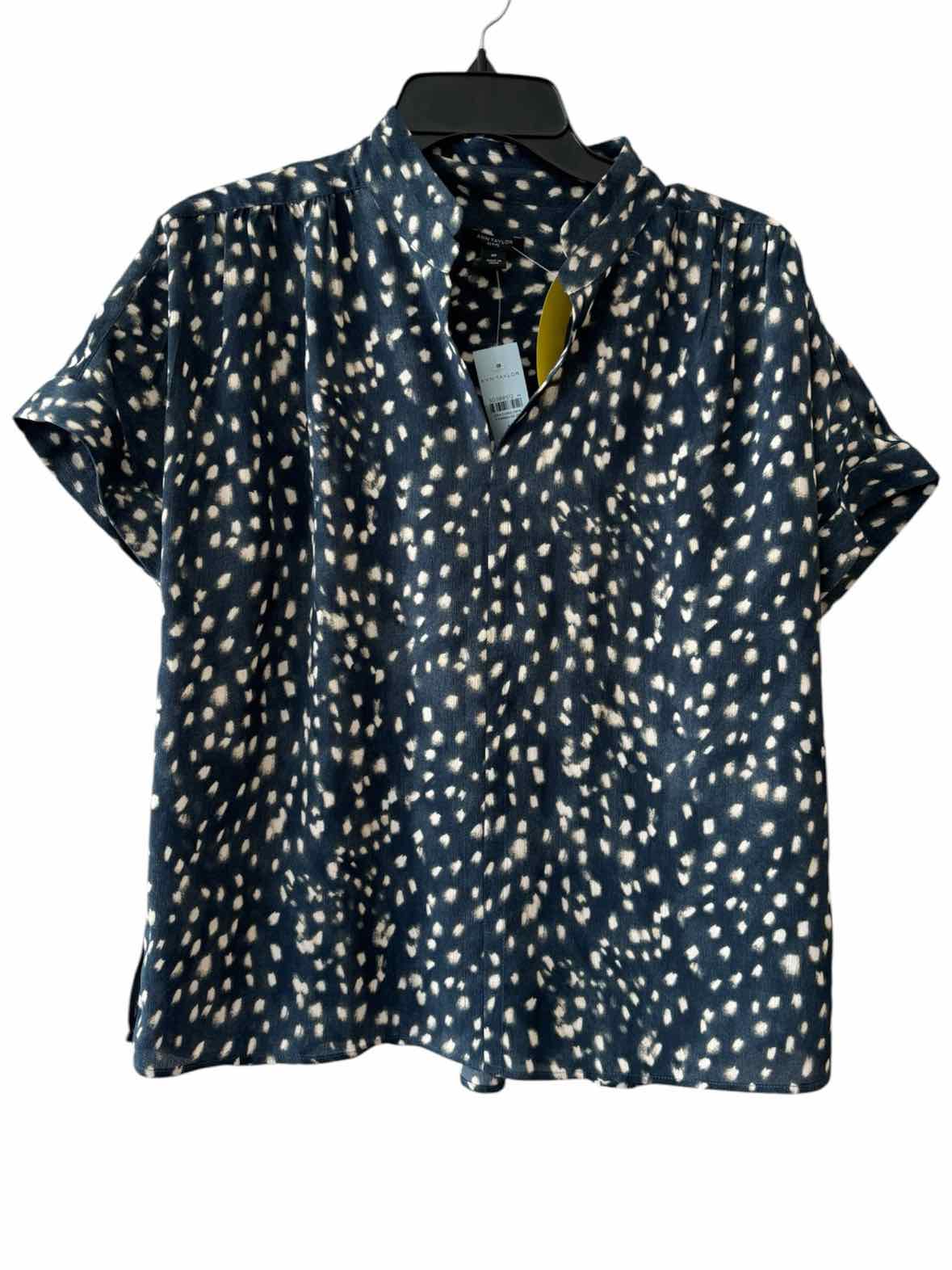 Ann Taylor teal and white Size MP Shirt