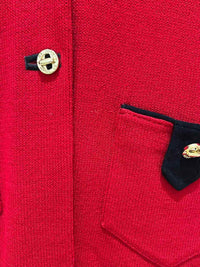 st john Red and Black Size 2 Blazer