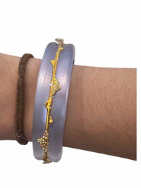 Alexis Bittar Clear and Gold Bracelet
