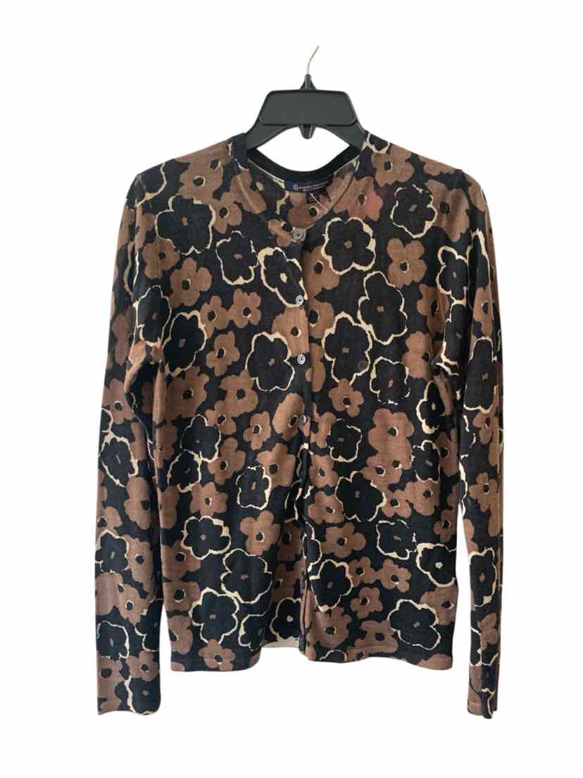 Brooks Brothers Black & Brown Size M Cardigan