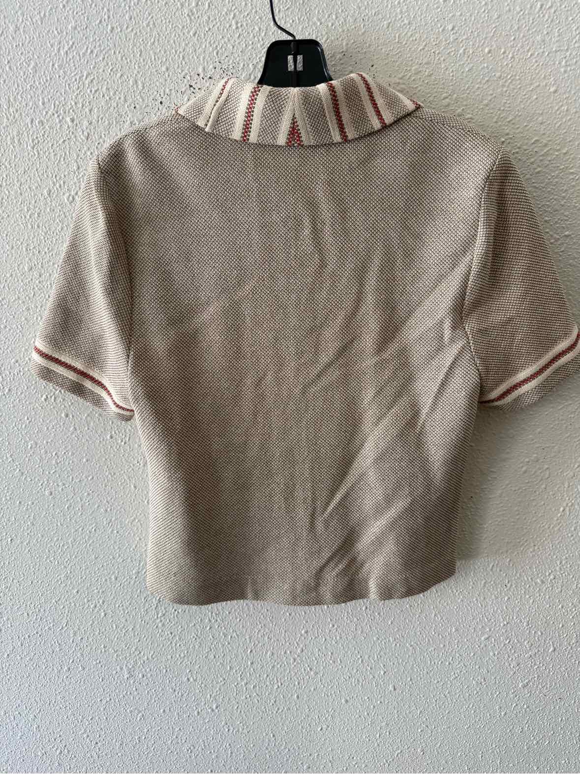 St.John Beige and Cream Size 10 Shirt