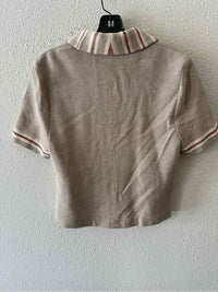 St.John Beige and Cream Size 10 Shirt
