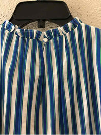 J Crew White and Blue Size M Dress