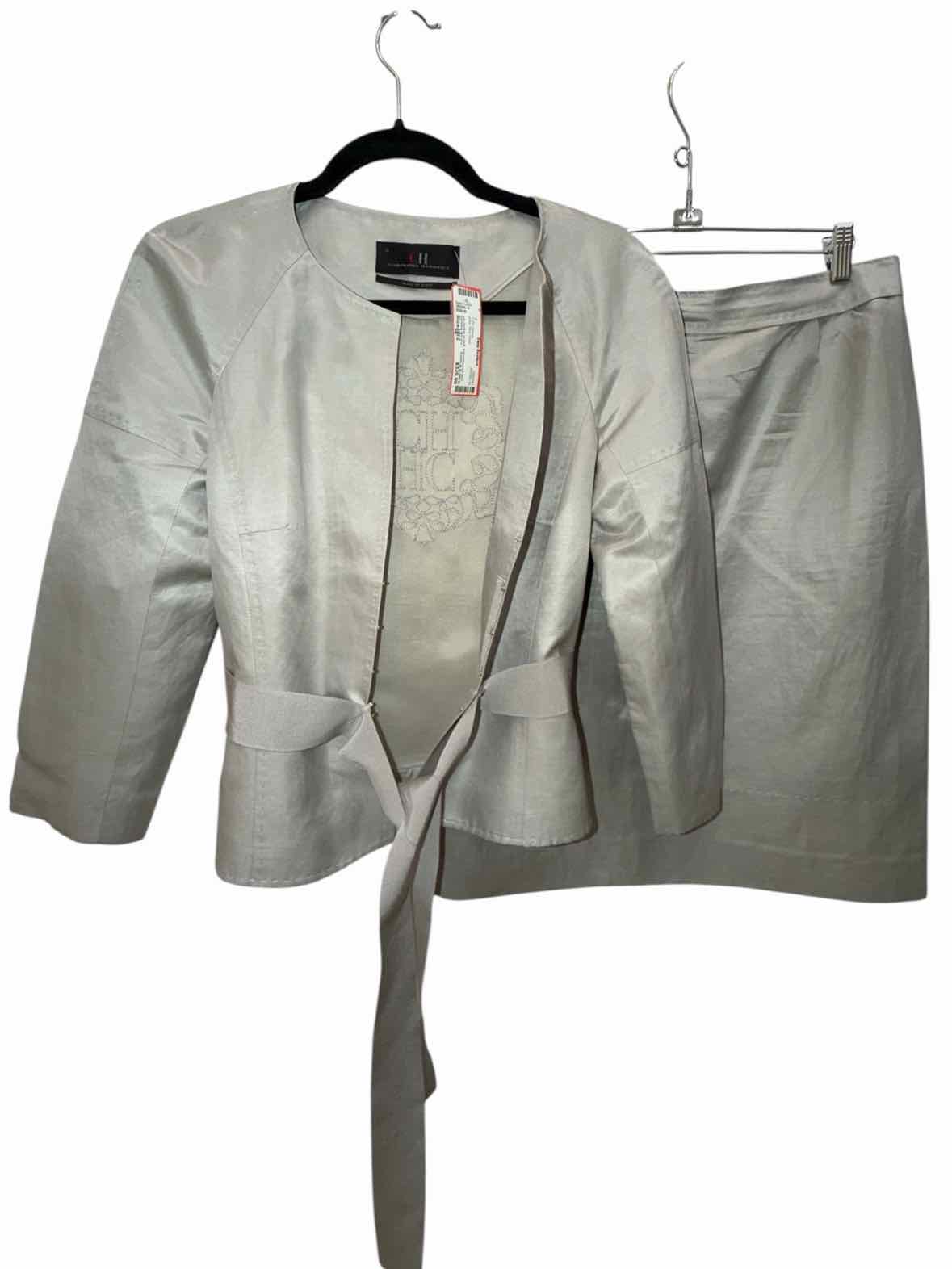 Carolina Herrera grey Size 12 2 PC Dress