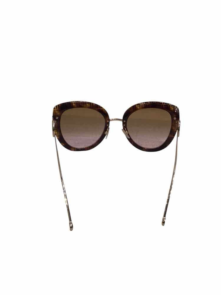 Fendi Gold and Brown Sunglasses