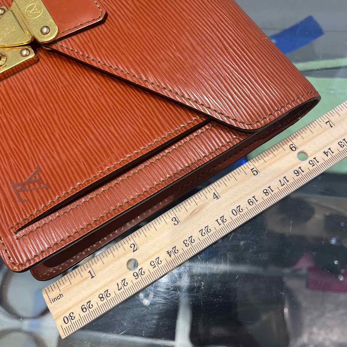 Louis Vuitton Epi Pochette Sellier Dragone Rust Handbag